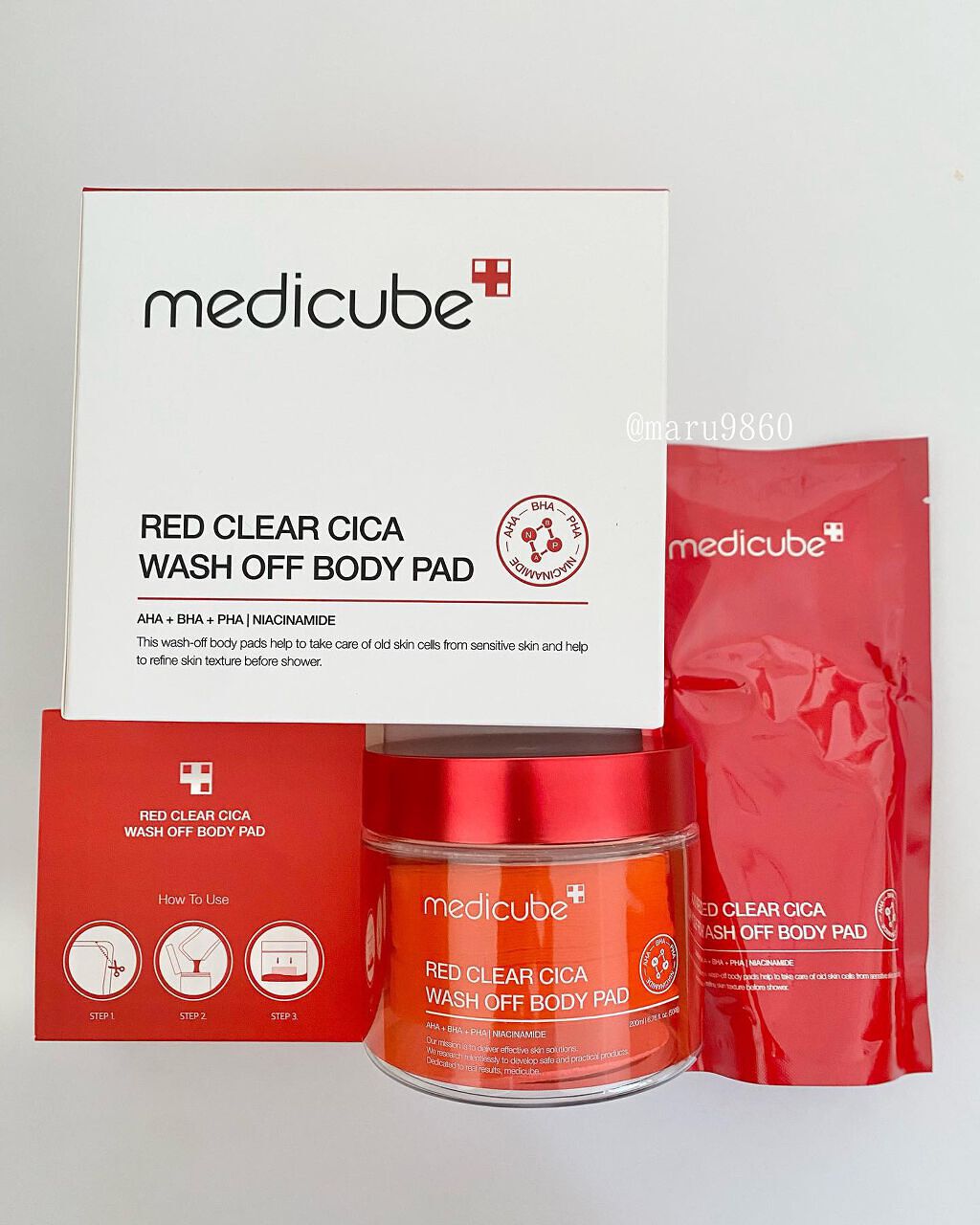レッドシカ洗い流すボディパッド/MEDICUBE/ボディシートを使ったクチコミ(2枚目)