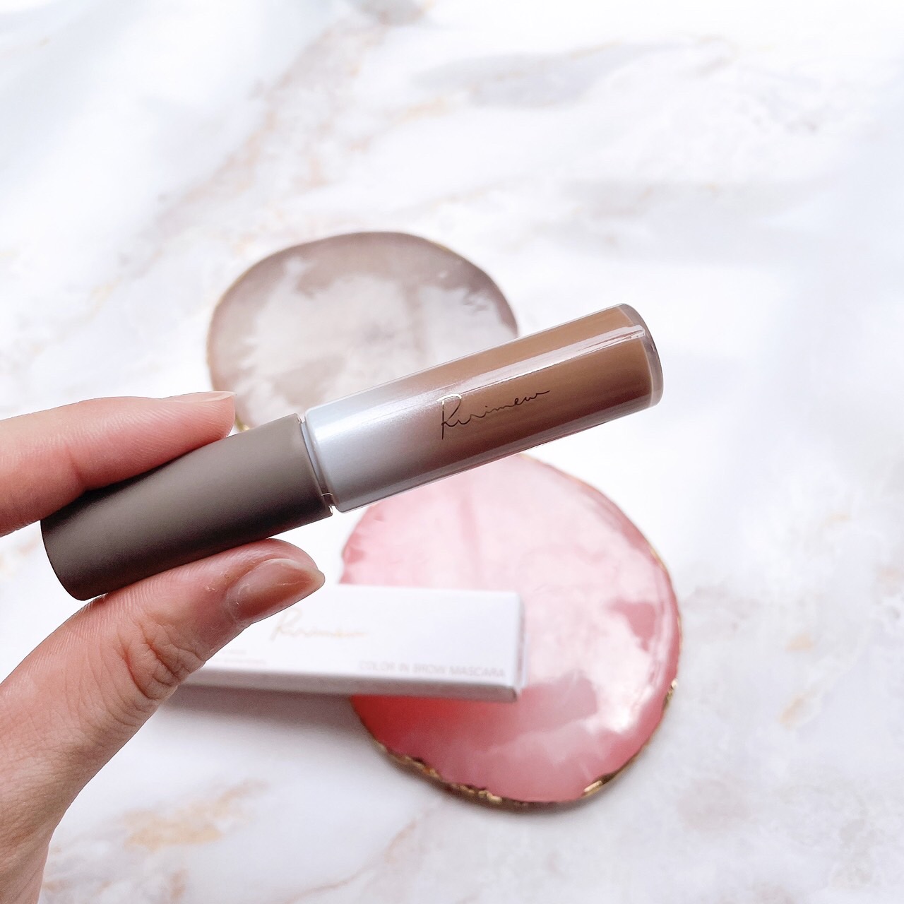 カラーインブロウマスカラ 01 ブラウンハニー/Ririmew/眉マスカラを使ったクチコミ（2枚目）