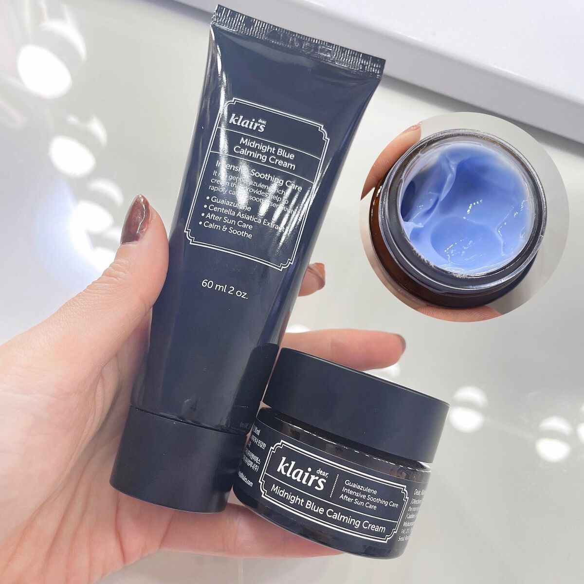 ミッドナイトブルーカーミングクリーム/Klairs/フェイスクリームを使ったクチコミ（1枚目）