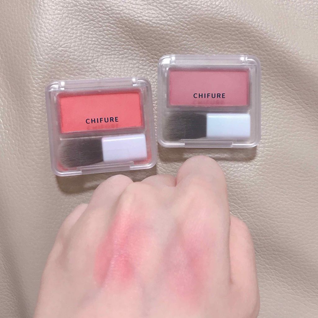 チーク カラー(ブラシ付)/ちふれ/パウダーチークを使ったクチコミ（2枚目）