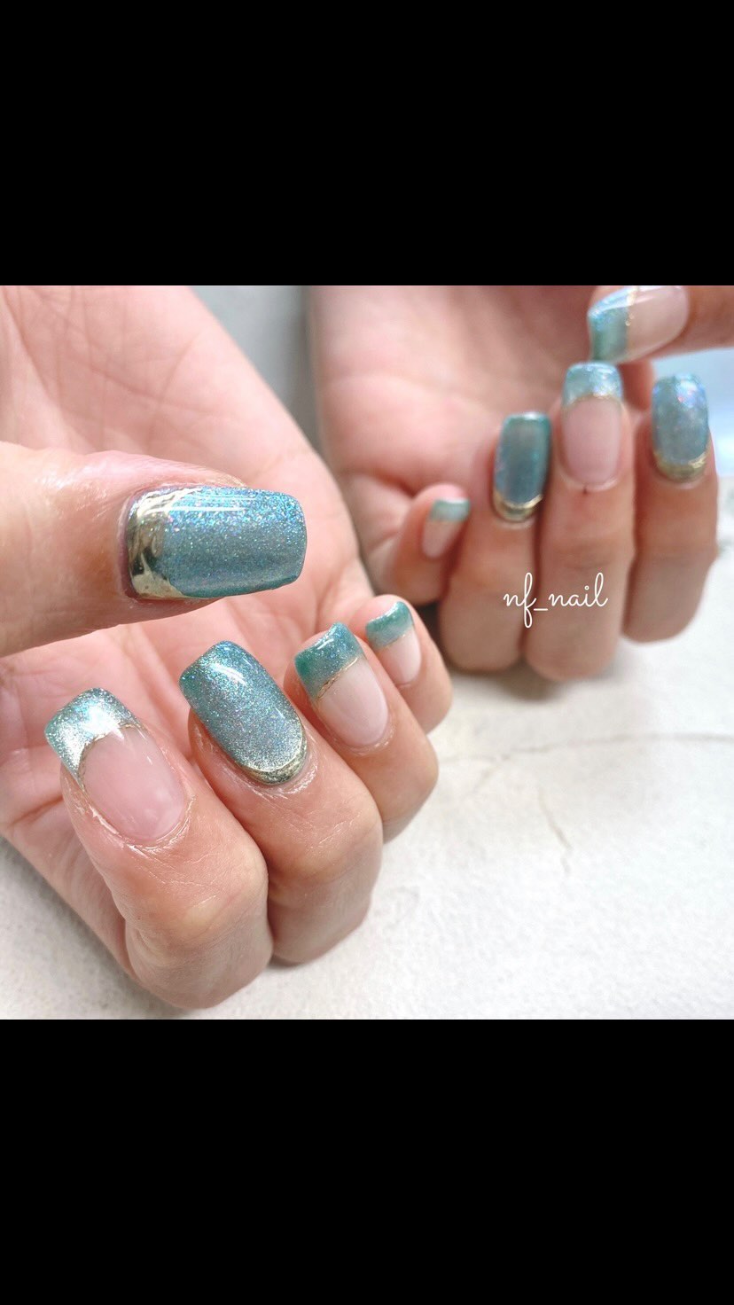 #ネイル,#ジェルネイル,#ニュアンスネイル,#キラキラネイル,#大人ネイル,#冬ネイル,#マグネットネイルのネイルデザイン