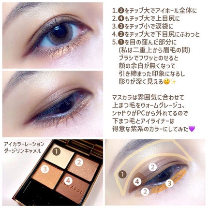 アイカラーレーション/LUNASOL/アイシャドウパレットを使ったクチコミ(3枚目)