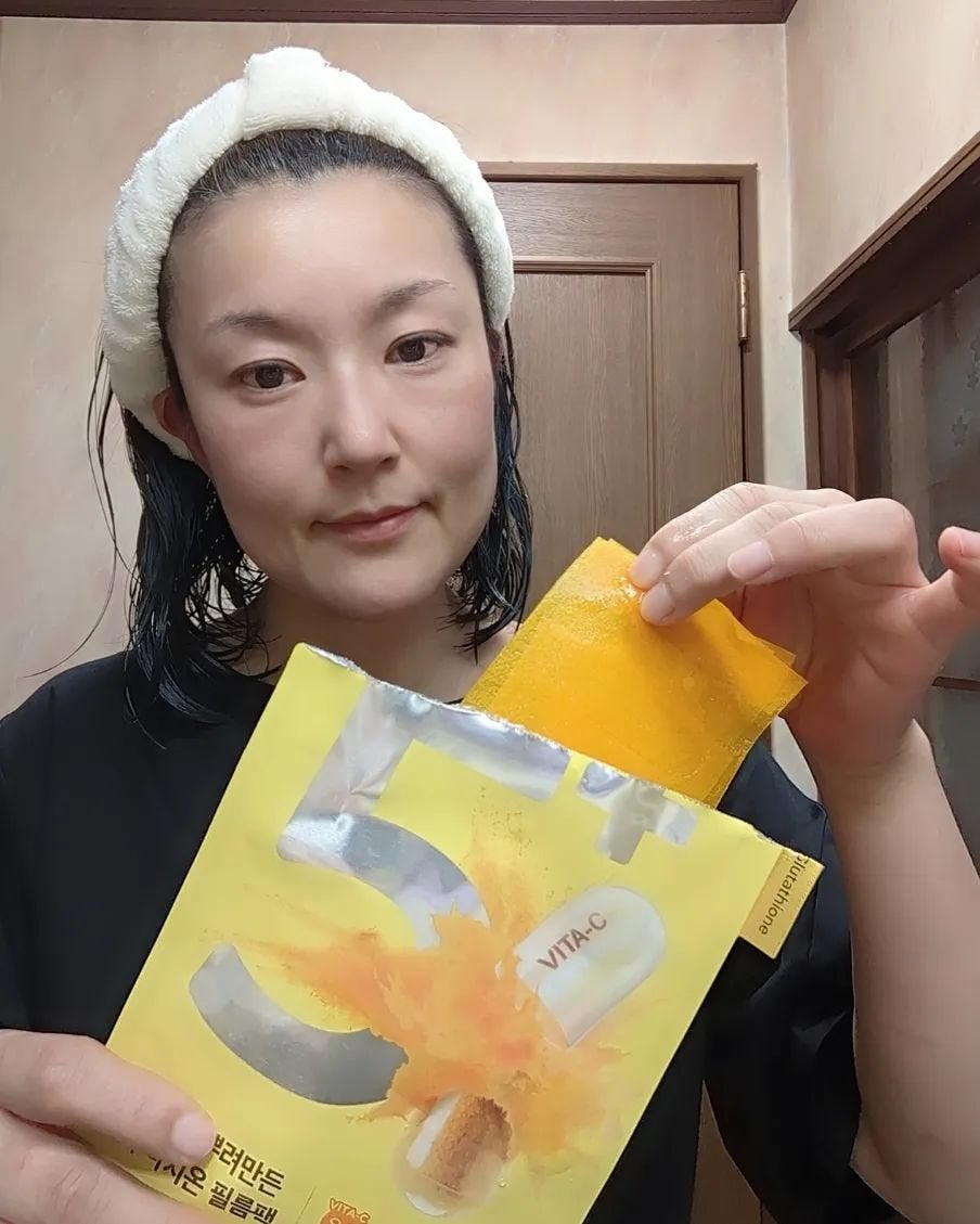 5番 白玉グルタチオンCふりかけマスク/numbuzin/シートマスク・パックを使ったクチコミ(2枚目)