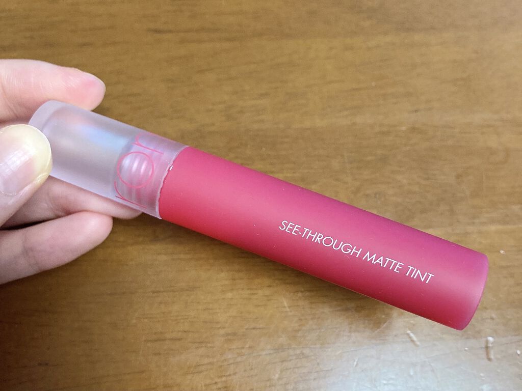 シースルーマットティント 1.PINK FOLD/rom&nd/リップティントを使ったクチコミ（2枚目）