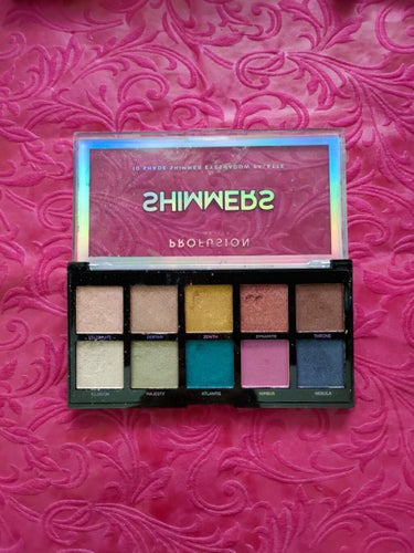 SHIMMERS 10 SHADE SHIMMER EYESHADOW PALETTE PROFUSION COSMETICS