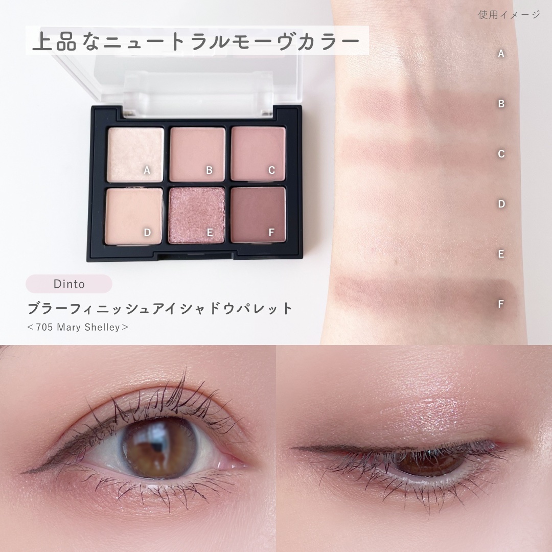 ブラーフィニシュシャドウパレット/Dinto/アイシャドウパレットを使ったクチコミ（2枚目）
