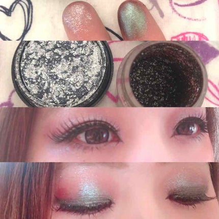 Glitter Loose Powder Make up Brighten Pigment Metallic Shimeer eye shadow/FOCALLURE/単色アイシャドウを使ったクチコミ(3枚目)