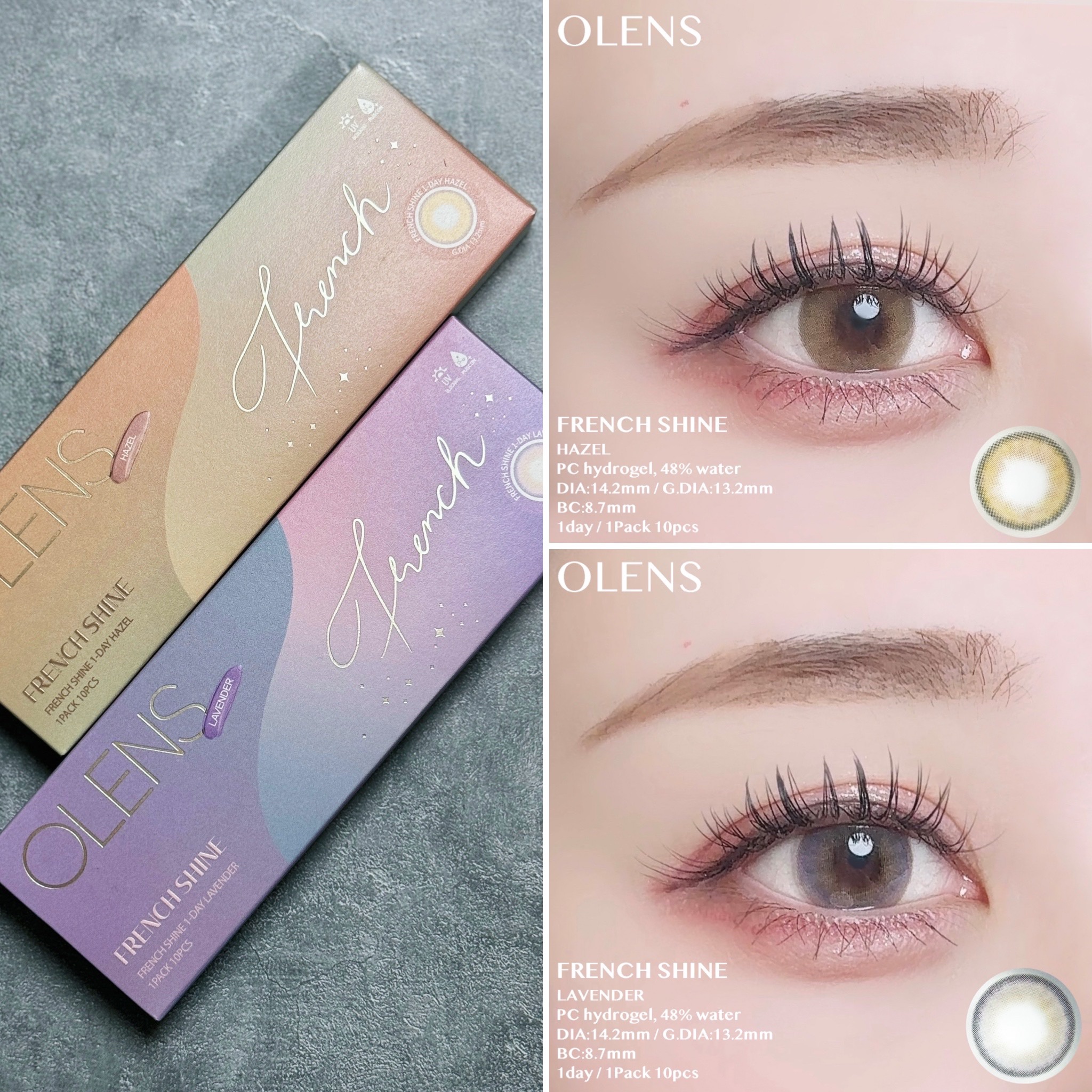 FrenchShine1day/OLENS/ワンデー（１DAY）カラコンを使ったクチコミ（1枚目）