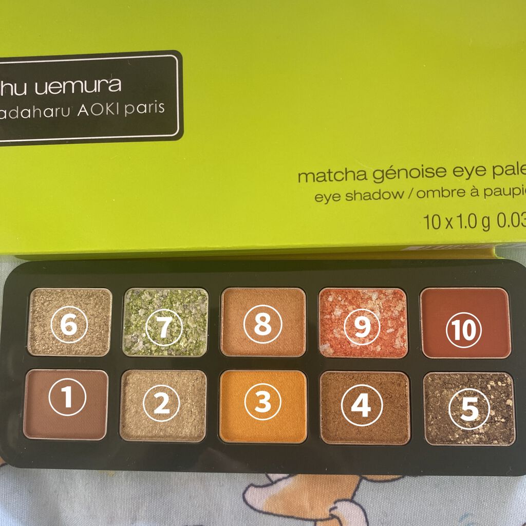 マッチャ ジェノワーズ アイ パレット /shu uemura/アイシャドウパレットを使ったクチコミ（2枚目）