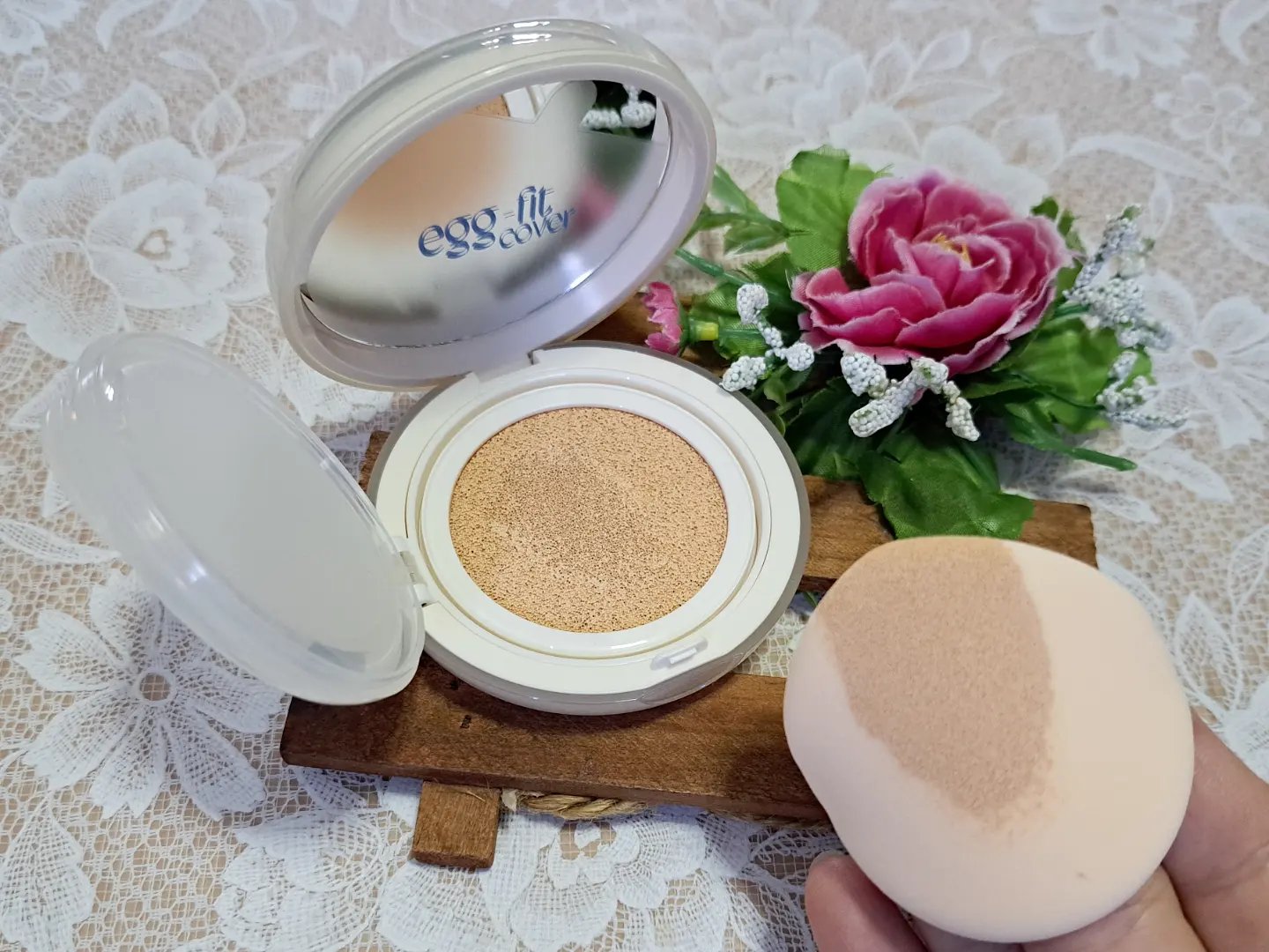 フィー クッションエッグフィットカバー/fwee/クッションファンデーションを使ったクチコミ（2枚目）