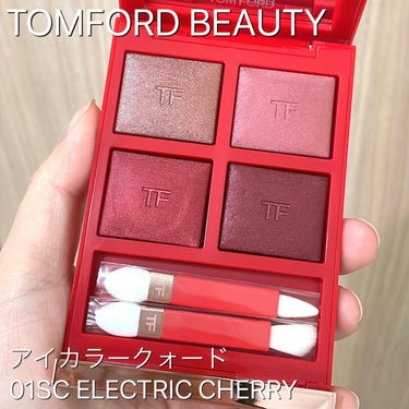 アイ カラー クォード 01SC エレクトリック チェリー (限定色)/TOM FORD BEAUTY/アイシャドウパレットを使ったクチコミ（1枚目）