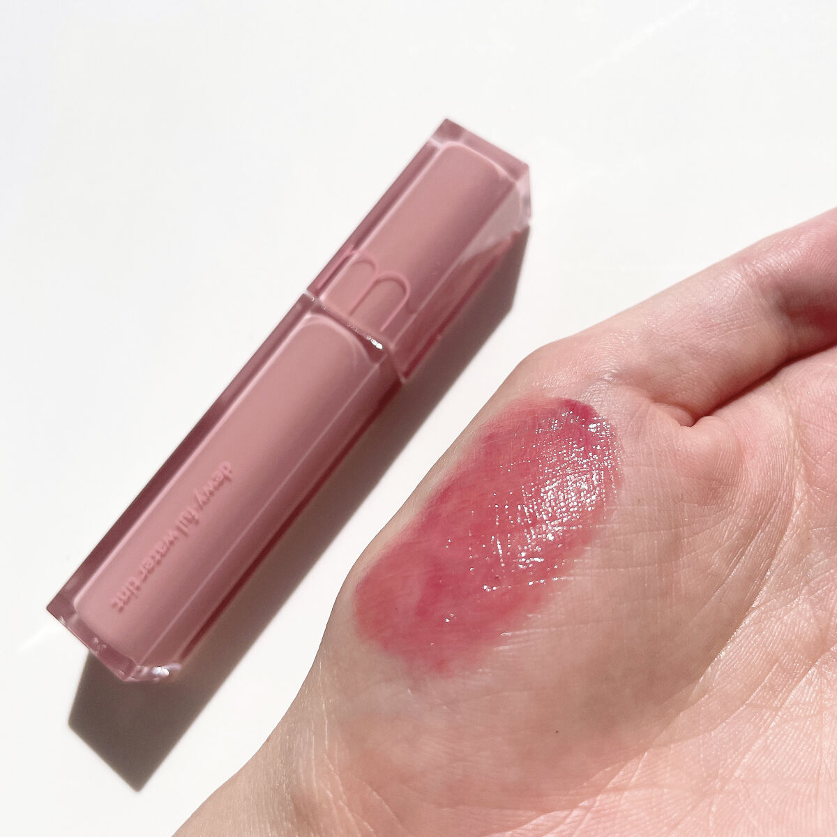 デュイフルウォーターティント<ミルクグロッサリー> 13 CUSTARD MAUVE/rom&nd/リップティントを使ったクチコミ（3枚目）