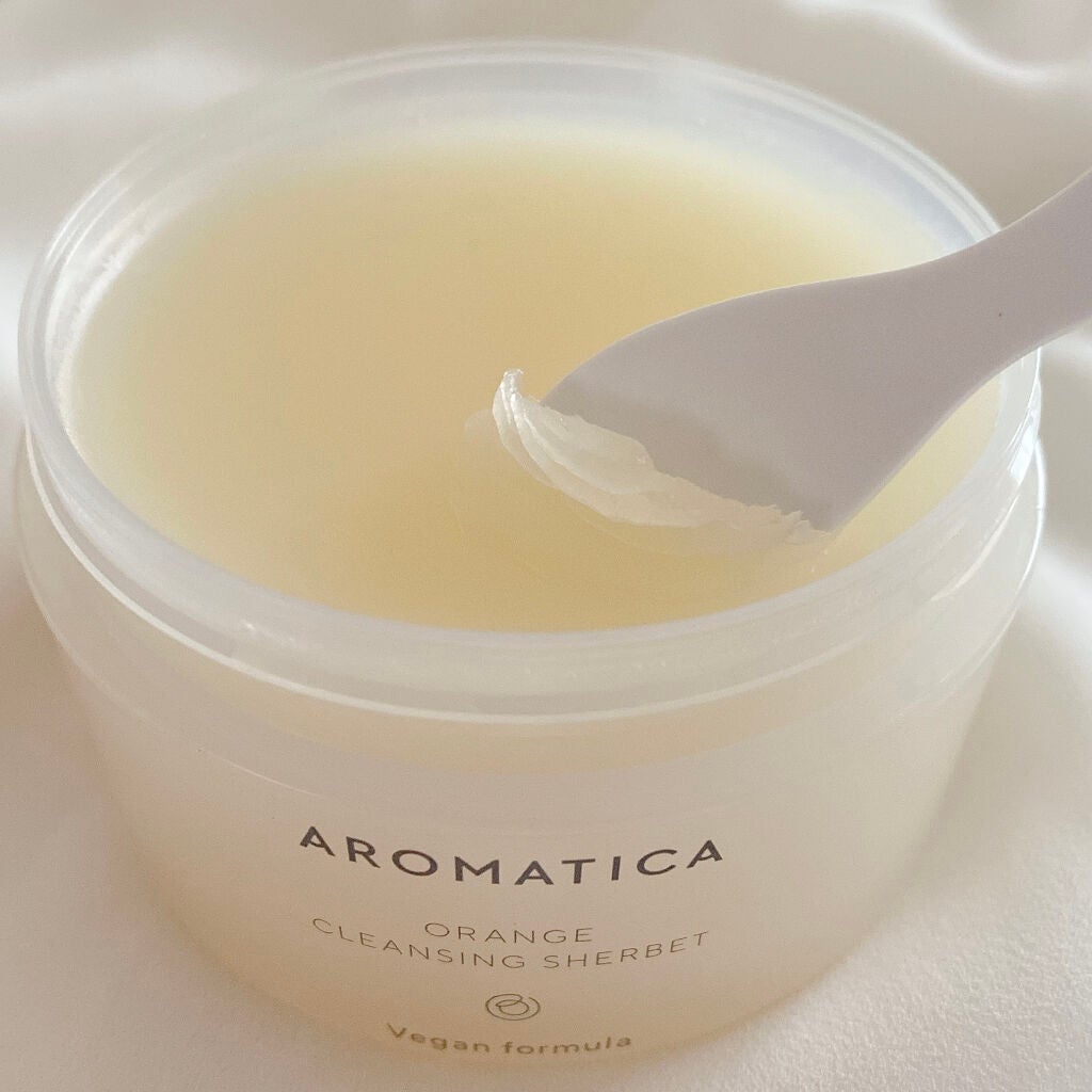オレンジクレンジングシャーベット/AROMATICA/クレンジングバームを使ったクチコミ(3枚目)