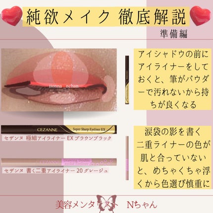描くふたえアイライナー/CEZANNE/リキッドアイライナーを使ったクチコミ(2枚目)