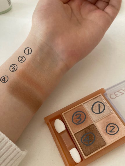 ベージュトーンアイシャドウ/CEZANNE/アイシャドウパレットを使ったクチコミ(3枚目)