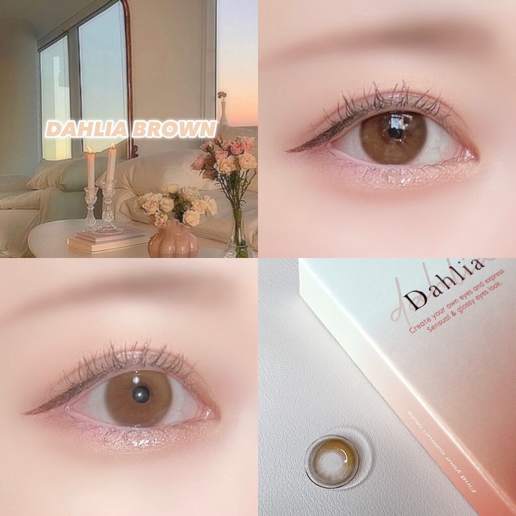 ダリアブラウンマンスリー (DAHLIA BROWN monthly)/OLOLA/１ヶ月（１MONTH）カラコンを使ったクチコミ（2枚目）