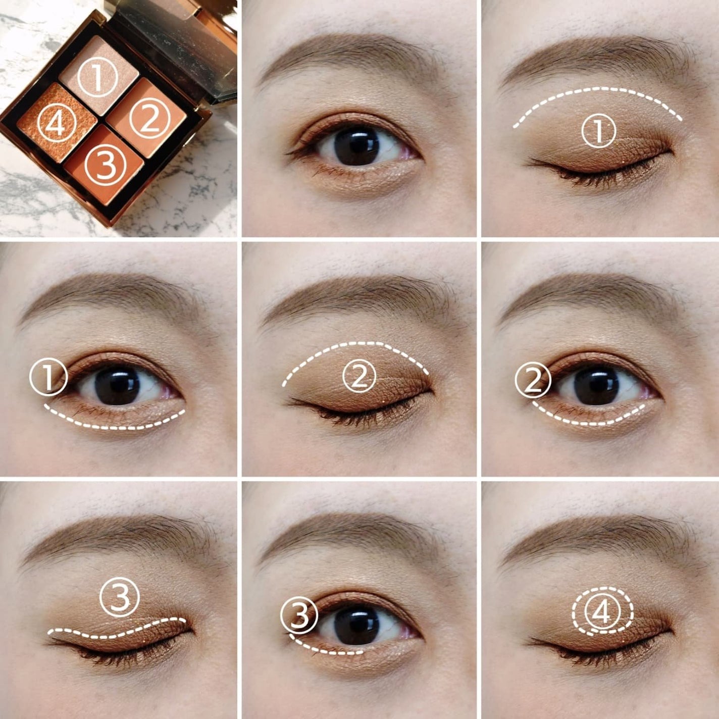 4色アイシャドウパレット/MOKA Japan cosmetics/アイシャドウパレットを使ったクチコミ(4枚目)