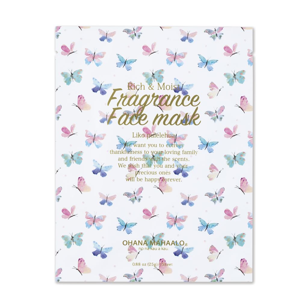 OHANA MAHAALO オハナ・マハロ　フレグランスフェイスマスク  1枚入り<リコ プレレフア>