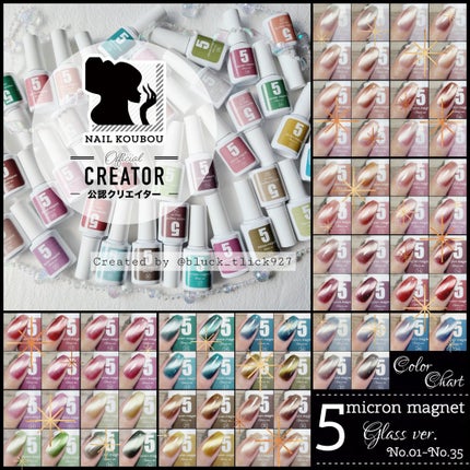 5ミクロンマグネット ガラス ver./ネイル工房/ジェルネイルを使ったクチコミ(1枚目)