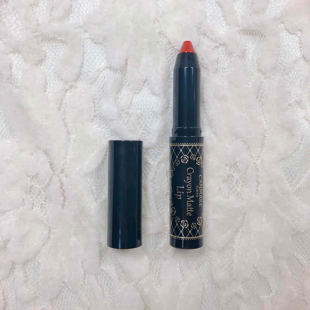 クレヨンマットリップ 02 アンティークブラウン/キャンメイク/口紅を使ったクチコミ（2枚目）