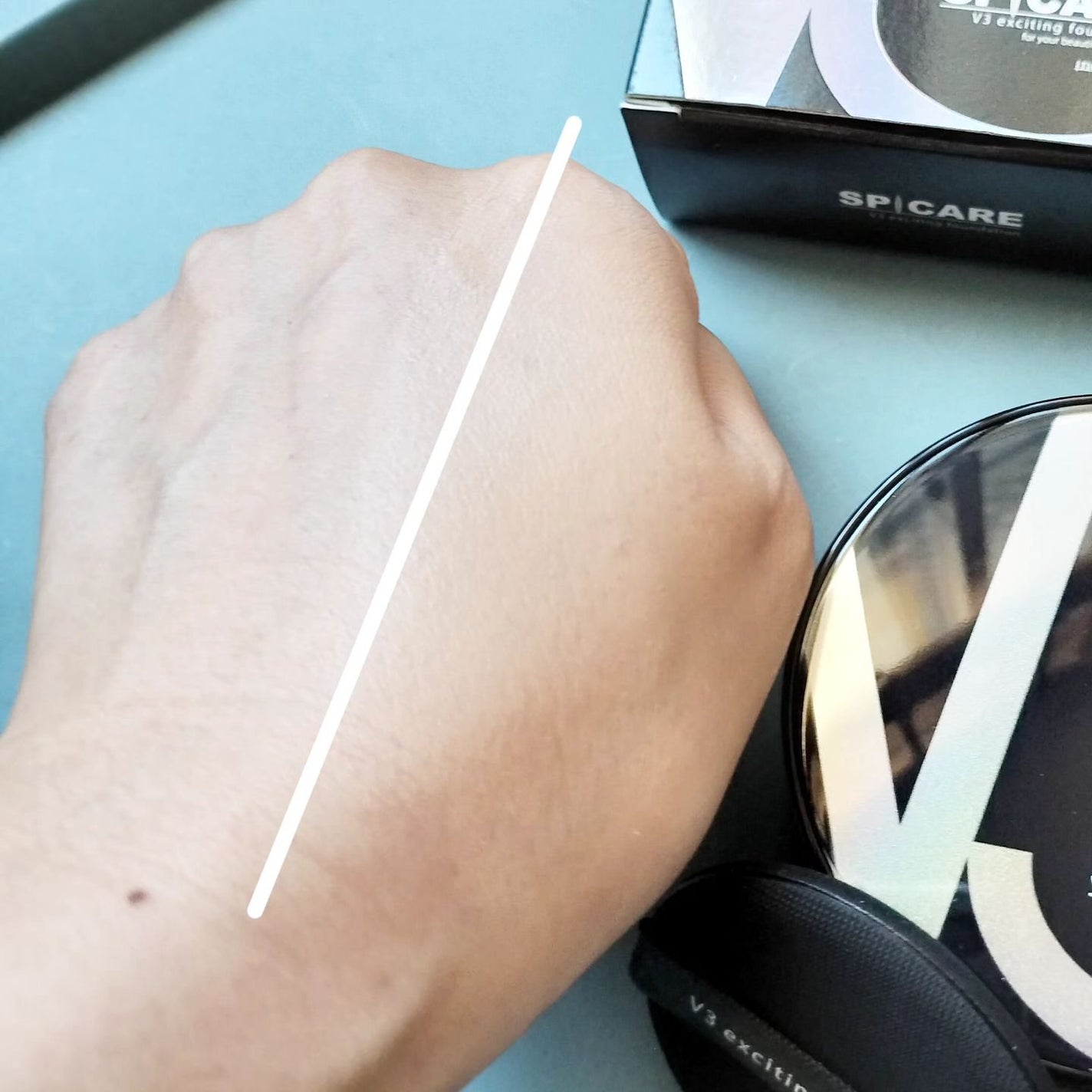 V3 エキサイティングファンデーション/SPICARE/クッションファンデーションを使ったクチコミ(3枚目)
