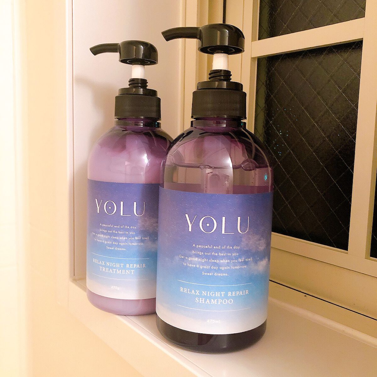 リラックスナイトリペア シャンプー／トリートメント/YOLU/市販シャンプーを使ったクチコミ（1枚目）