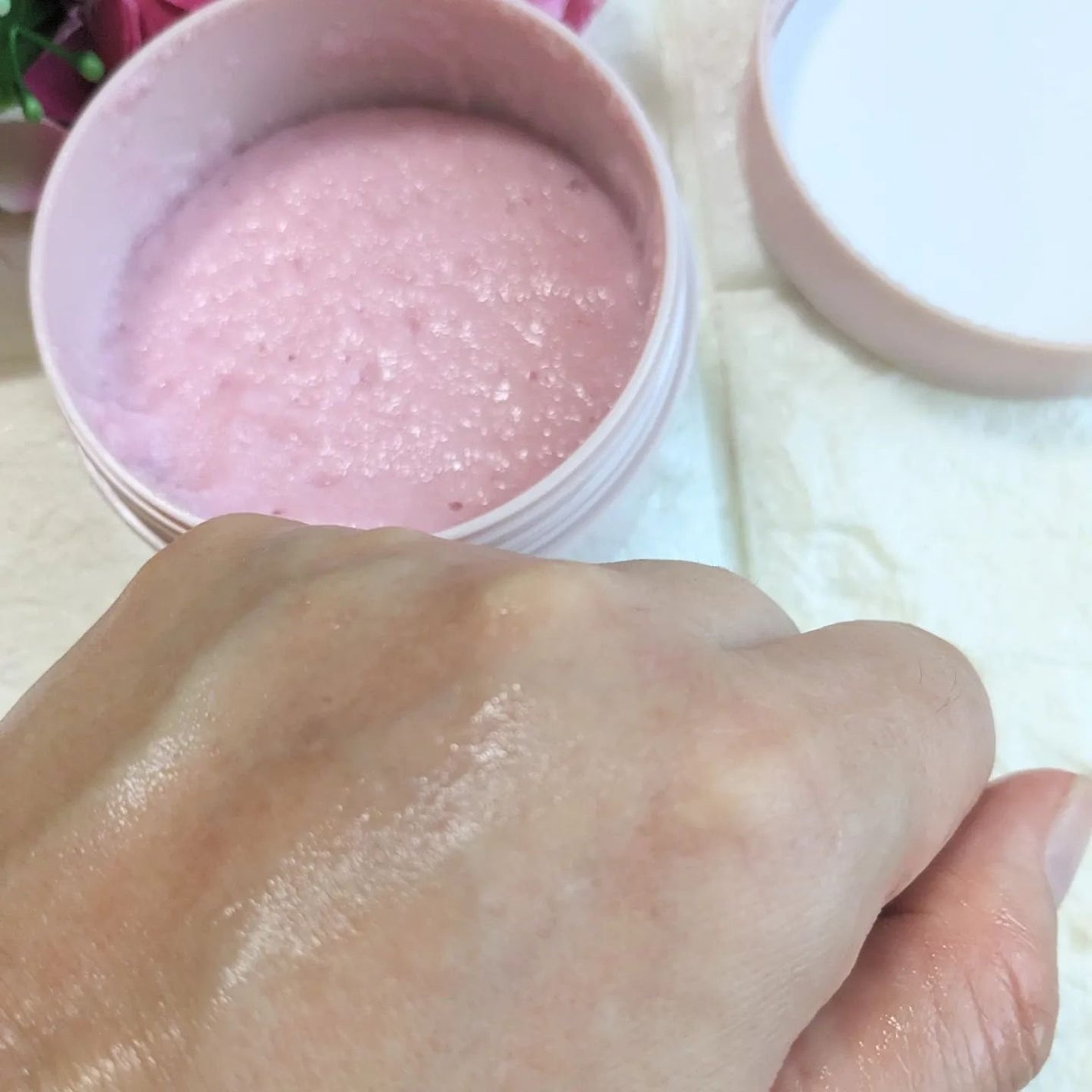 Q+Me スウィート ボム タラソ スクラブ/AGARISM/バスト・ヒップケアを使ったクチコミ(7枚目)