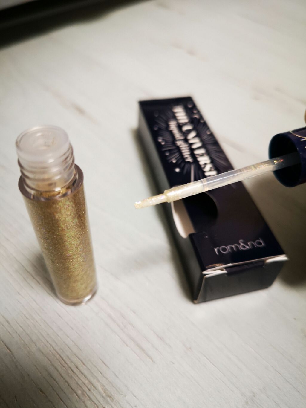 リキッド グリッター シャドウ/rom&nd/グリッターを使ったクチコミ(3枚目)