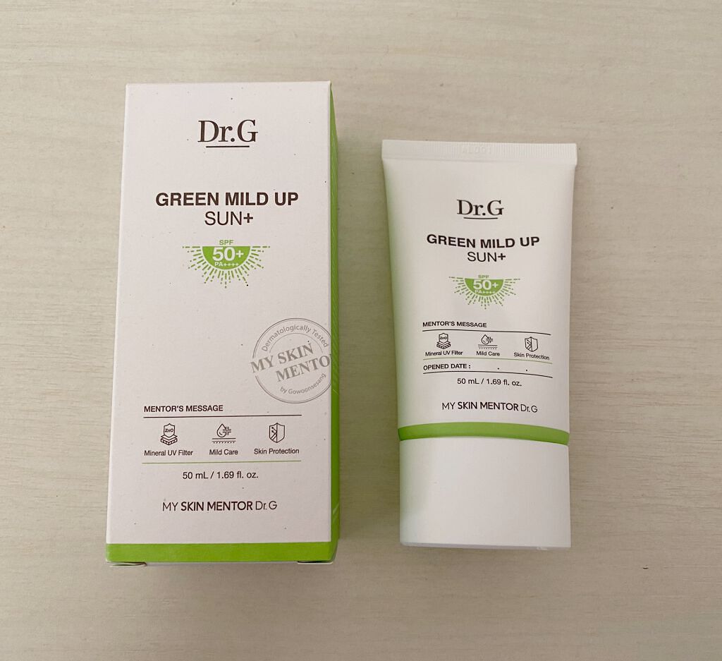 グリーンマイルドアップサンプラス/Dr.G/日焼け止めクリームを使ったクチコミ（1枚目）