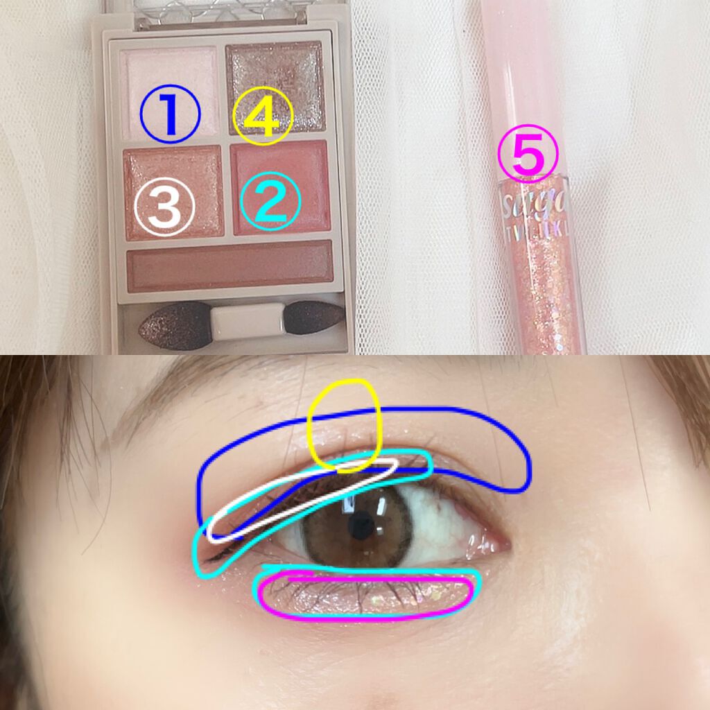 シュガー トゥインクル リキッド グリッター/PERIPERA/グリッターを使ったクチコミ（2枚目）