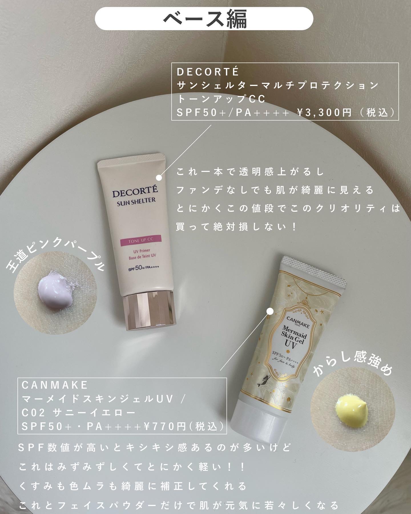 マーメイドスキンジェルUV/キャンメイク/日焼け止めジェルを使ったクチコミ（3枚目）