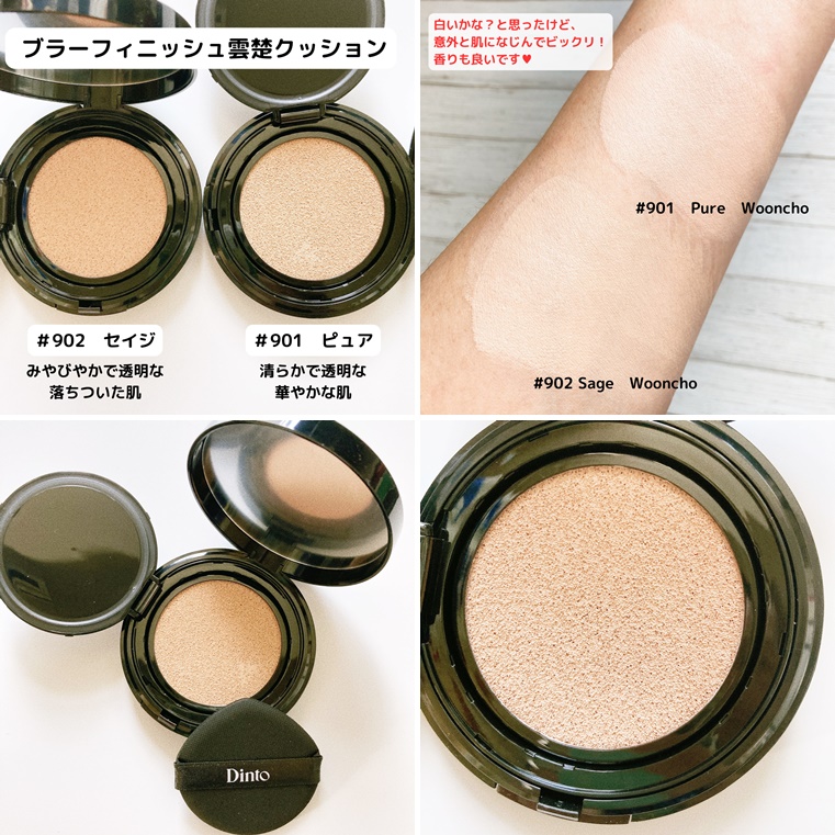 ブラーフィニッシュ雲楚クッション/Dinto/クッションファンデーションを使ったクチコミ（2枚目）