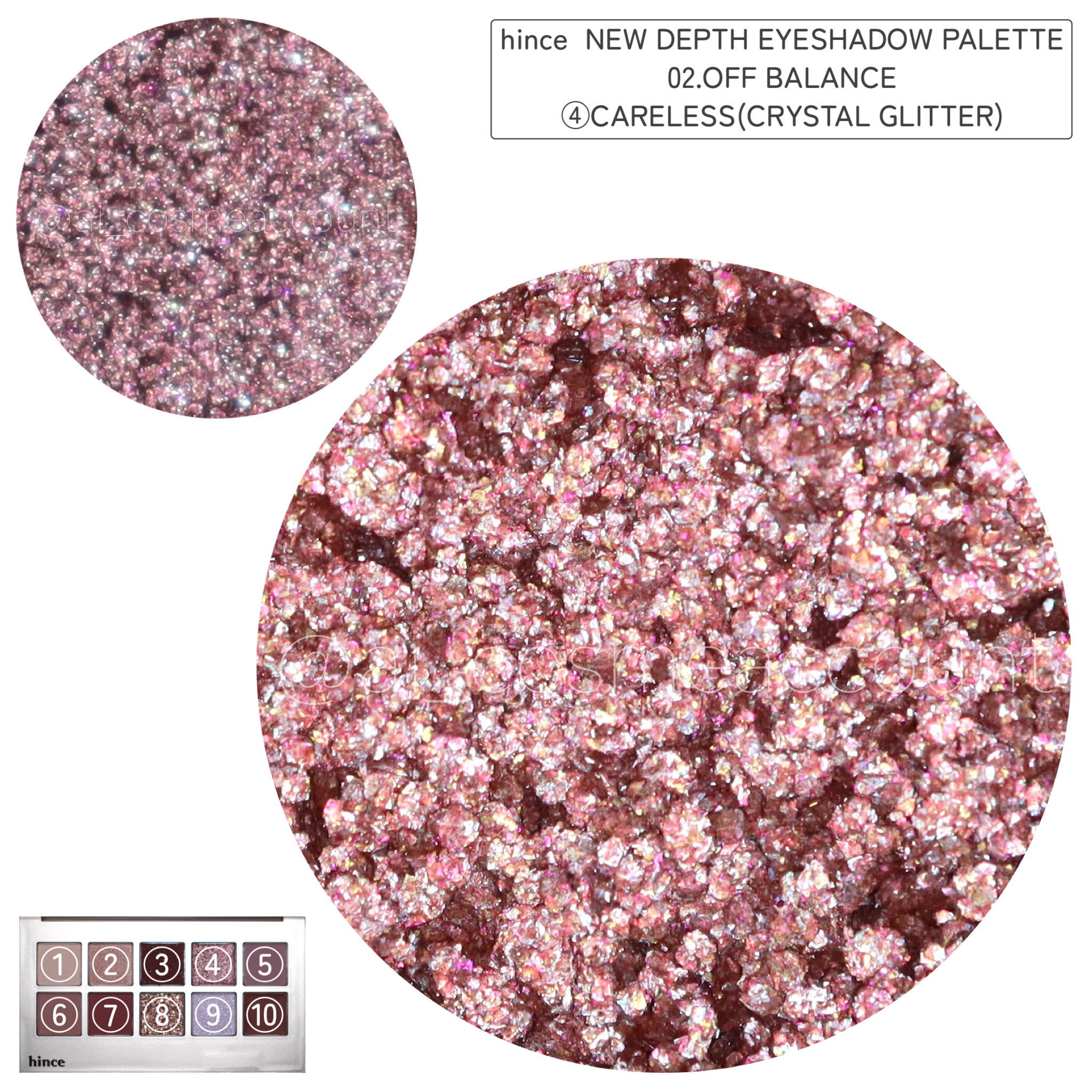 ニューデップスアイシャドウパレット 02 オフ･バランス/hince/アイシャドウパレットを使ったクチコミ（3枚目）