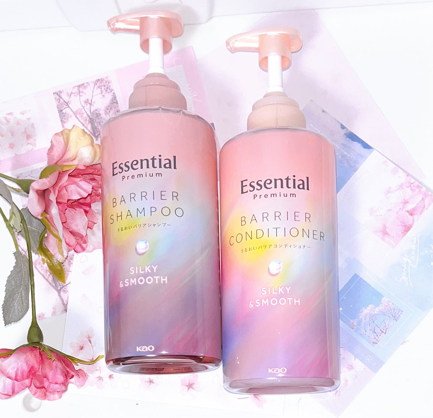 エッセンシャルプレミアム バリアシャンプー・コンディショナー シルキー&スムース/エッセンシャル/市販シャンプーを使ったクチコミ(1枚目)
