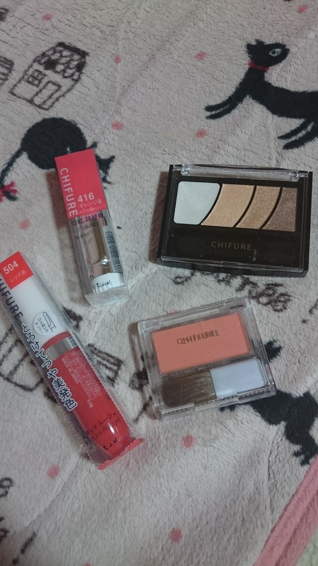 チーク カラー(ブラシ付)/ちふれ/パウダーチークを使ったクチコミ（1枚目）