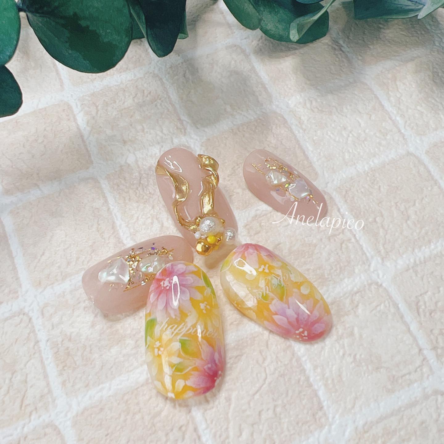 #ネイル,#純国産ジェルネイル,#ジェルネイル,#春ネイル,#桜ネイルのネイルデザイン