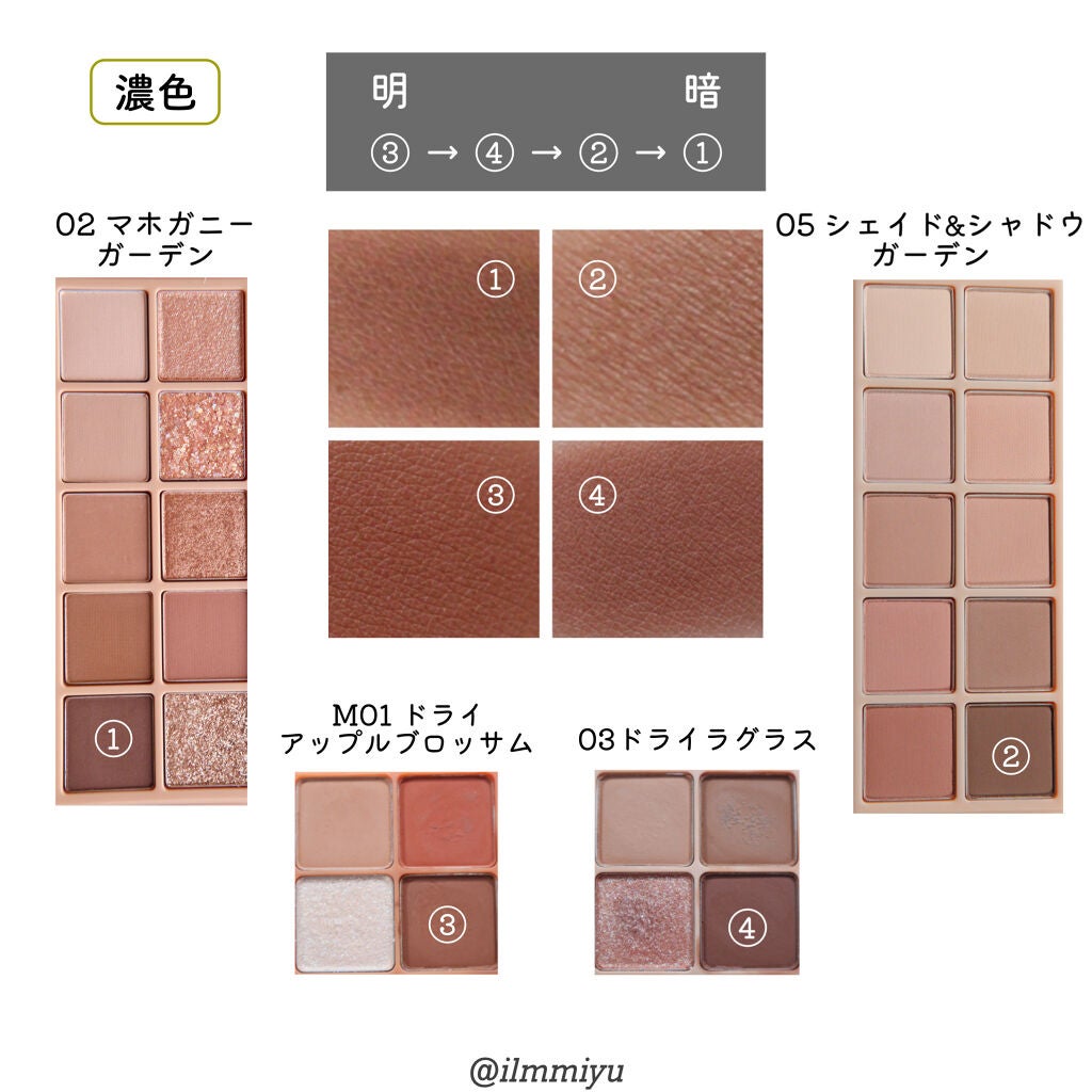 ミユ @ilmmiyu on LIPS 「▼ロムアンドアイシャドウ比較②〖𝙏𝙬𝙞𝙩𝙩𝙚𝙧・𝙄𝙣𝙨𝙩𝙖..」(5枚目)