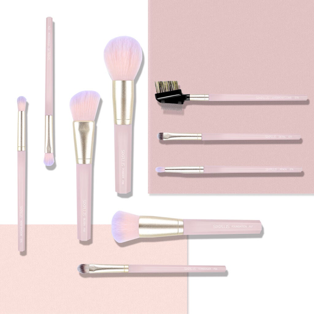 SIXPLUS 八角メイクブラシ9本セット—Inspiration シリーズ SIXPLUS