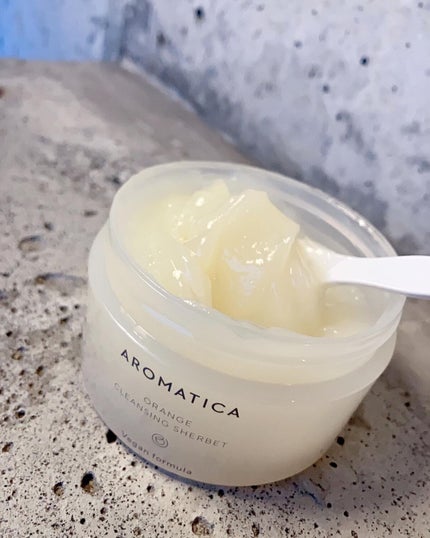 オレンジクレンジングシャーベット/AROMATICA/クレンジングバームを使ったクチコミ(2枚目)