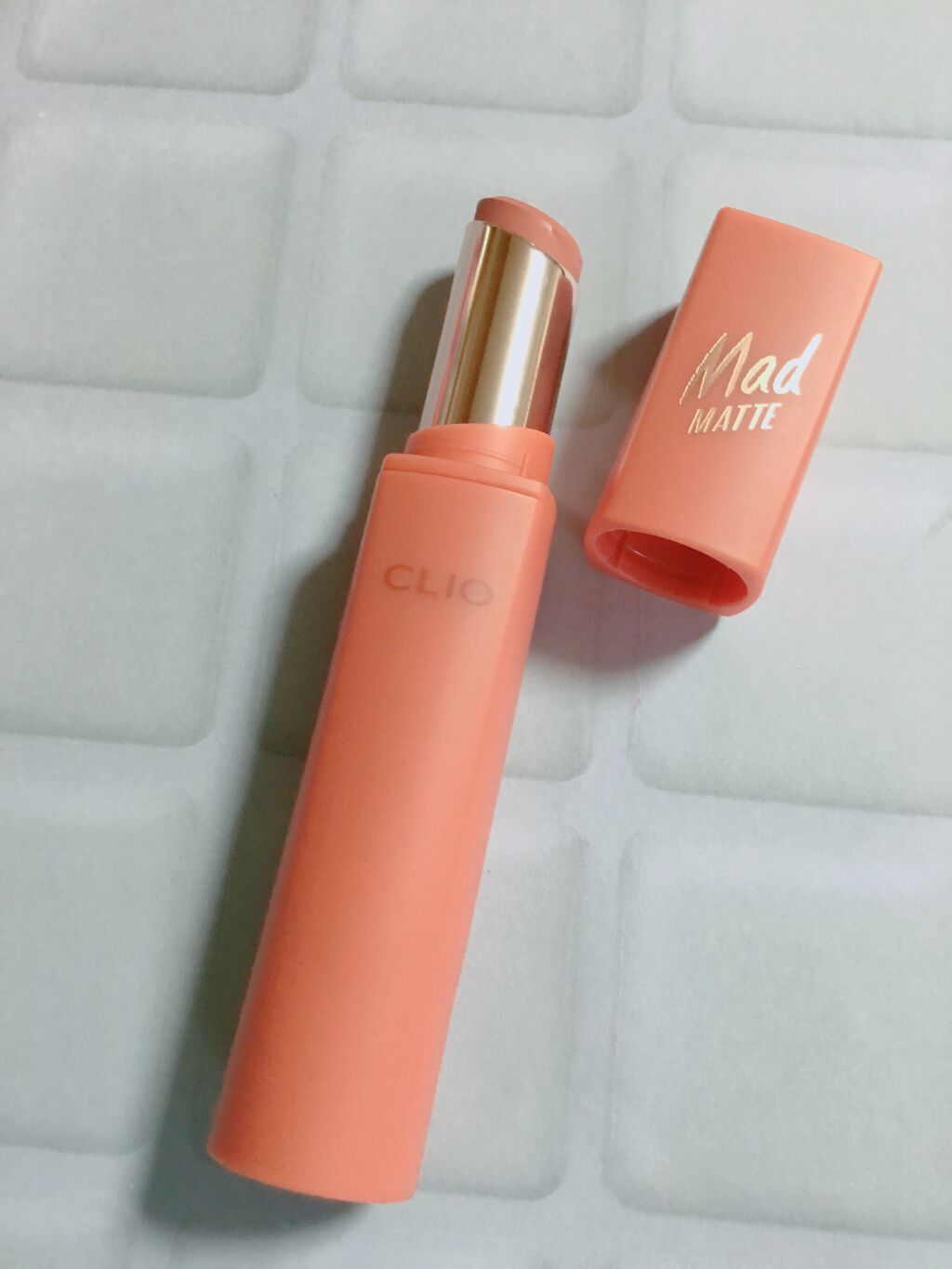 マッド マット リップ 19 CORAL SOUL/CLIO/口紅を使ったクチコミ（3枚目）