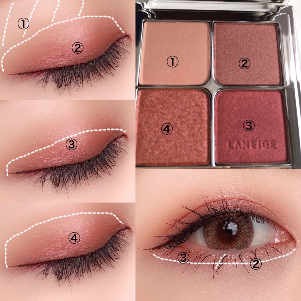 アイデアル アイシャドウクワッド/LANEIGE/アイシャドウパレットを使ったクチコミ(4枚目)