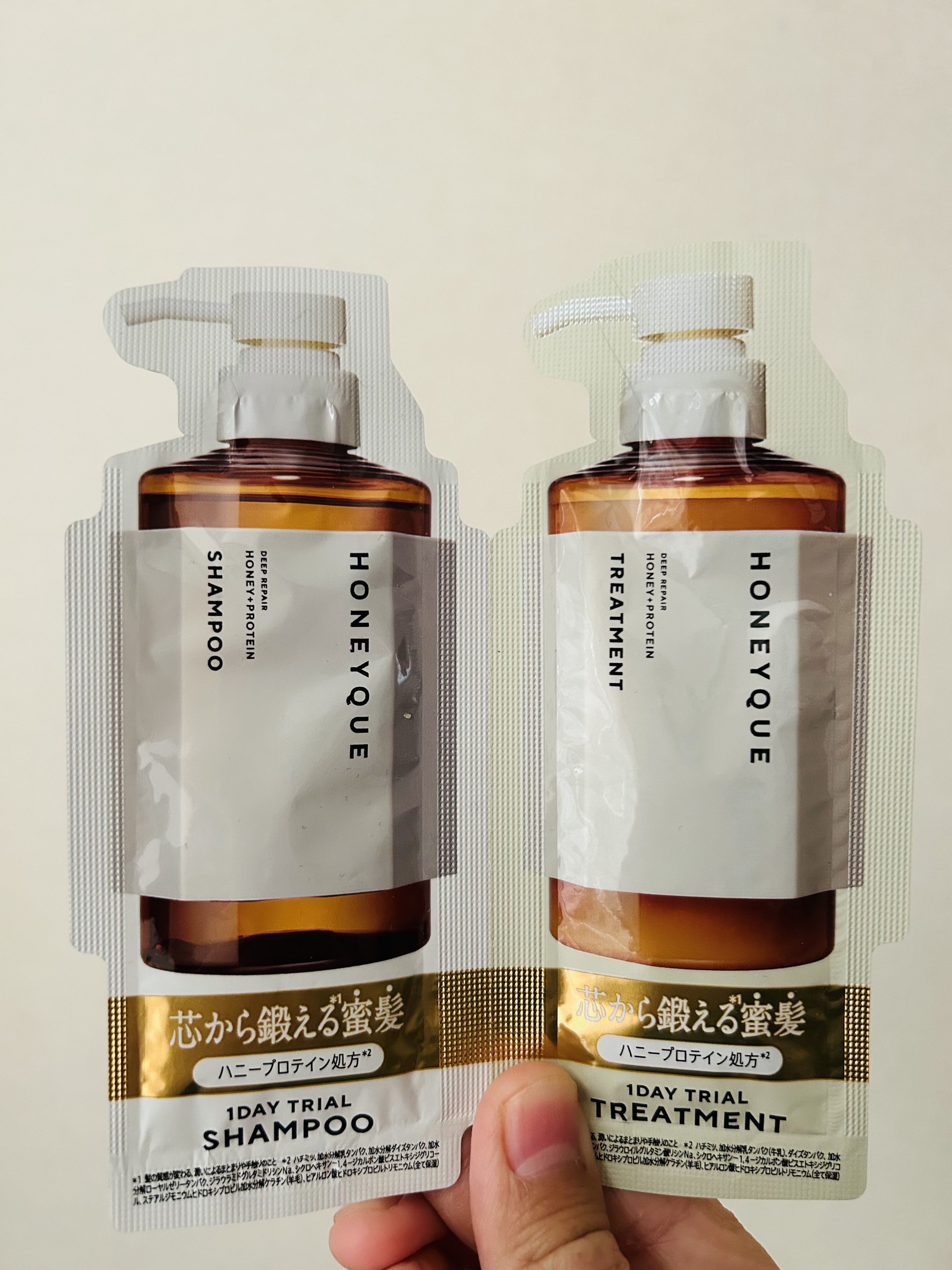 ディープリペア シャンプー モイスト／ヘアトリートメント モイスト トライアル 各10ml/ハニーク/市販シャンプーを使ったクチコミ（3枚目）