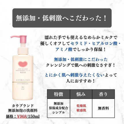 美容オタクのダン|プチプラスキンケアコスメ on LIPS 「<コスパ最強!敏感肌でも◎>クレンジングミルク5選!◆紹介した..」(5枚目)