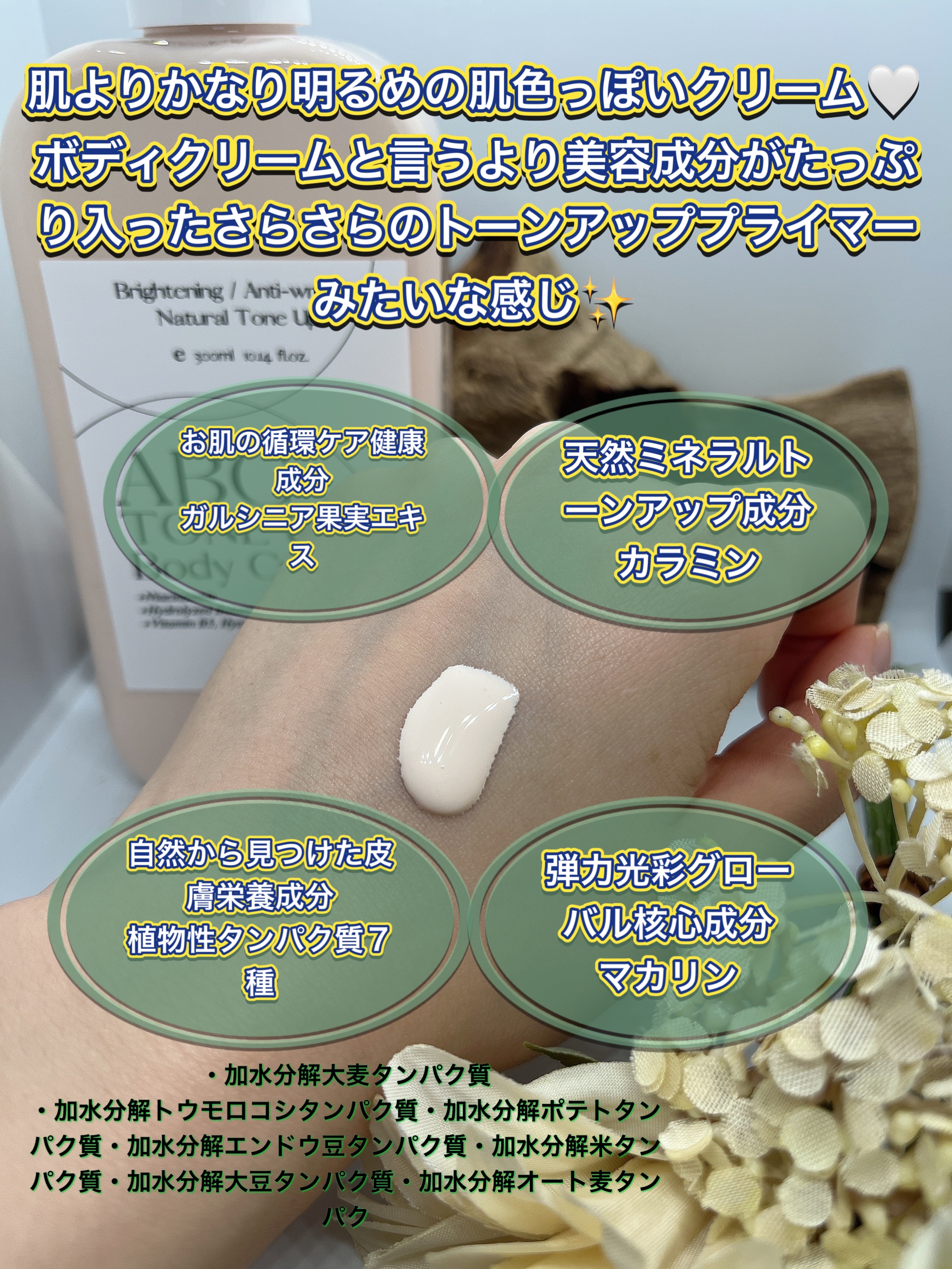 ABC TONE UP BODY CREAM/MuCent/ボディクリームを使ったクチコミ（3枚目）