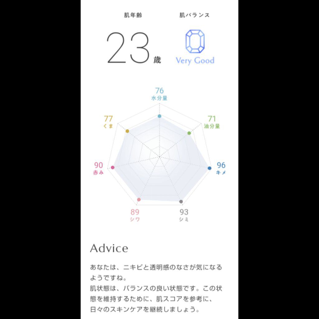 ヘーゼルナッツ on LIPS 「KOSEのハダミテを紹介します‼️無料でできました😳自分の顔写..」(2枚目)
