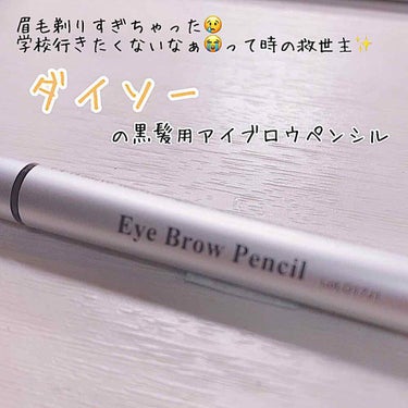 自然だからバレないはず！！
きちんと黒のアイブロウペンシル✨

♡ダイソー だ円芯 アイブロー♡

現役高校生だった頃、眉毛を剃りすぎちゃった時に
活躍していたアイブロウペンシルです( ¯•ω•¯ )
