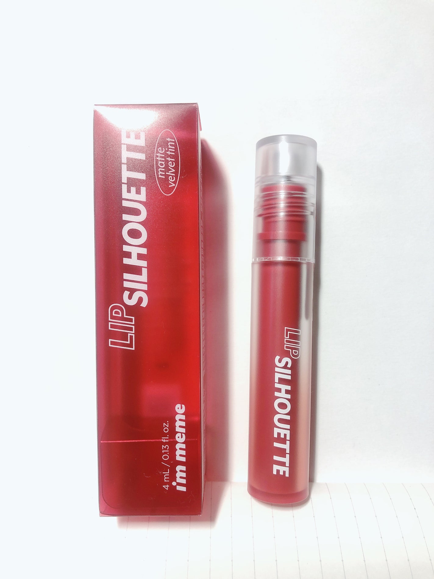 リップシルエットマットベルベットティント/i’m meme/リップティントを使ったクチコミ(7枚目)