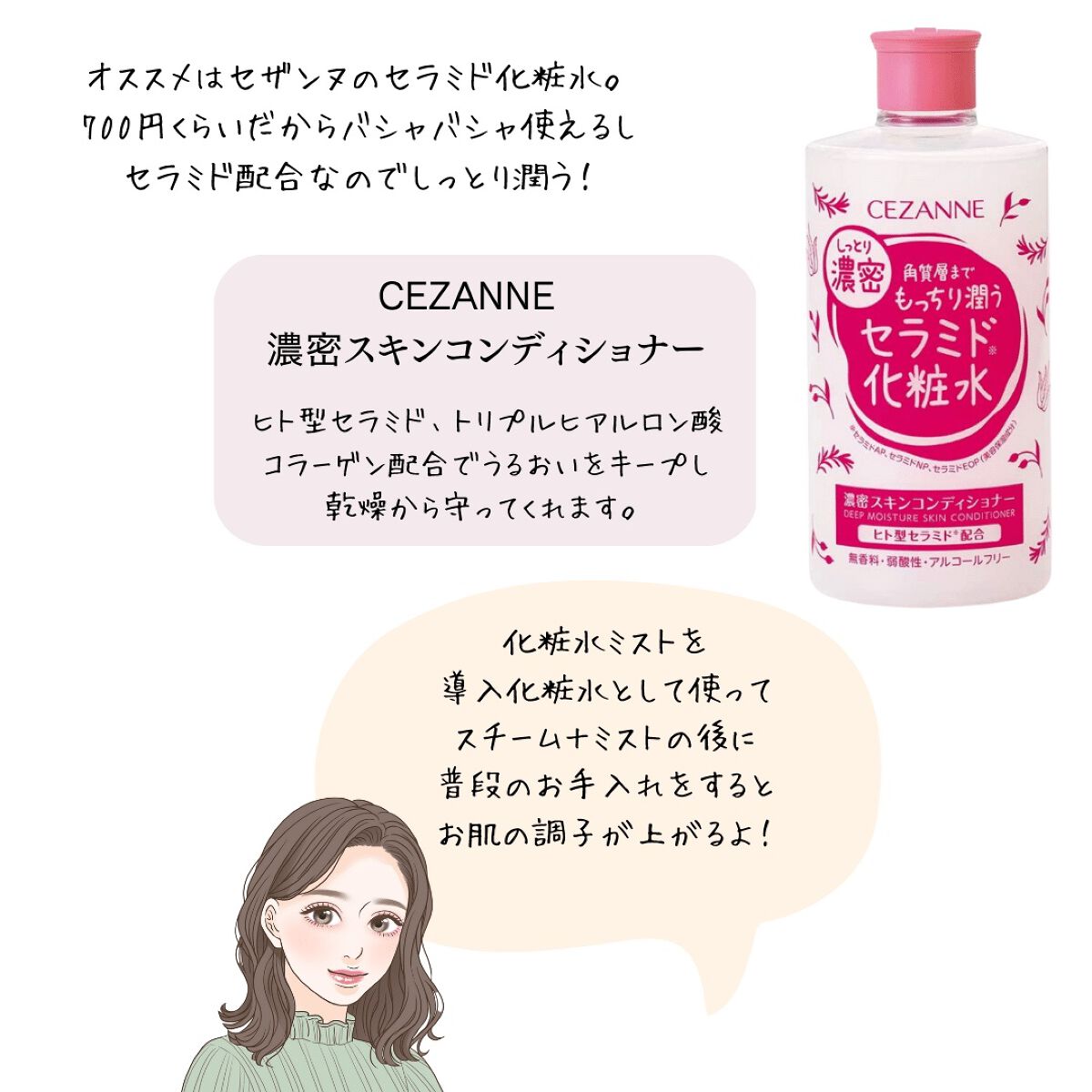 スキンコンディショナー高保湿/CEZANNE/化粧水を使ったクチコミ(3枚目)