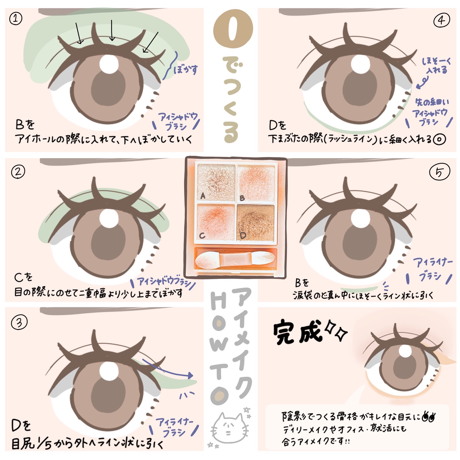 ベージュトーンアイシャドウ/CEZANNE/アイシャドウパレットを使ったクチコミ（3枚目）