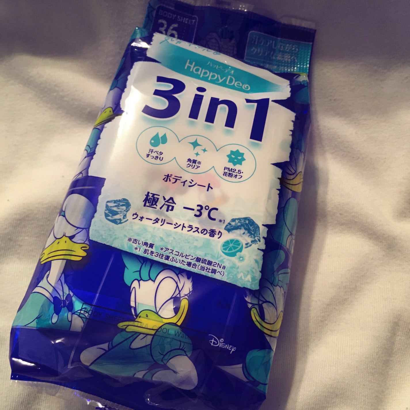 ハッピーデオ ボディシート 極氷冷アイスダウン シャープミント/マンダム/ボディシートを使ったクチコミ(1枚目)